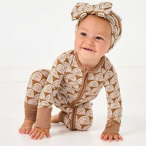 Little Sleepies Rust Rainbows Zippy